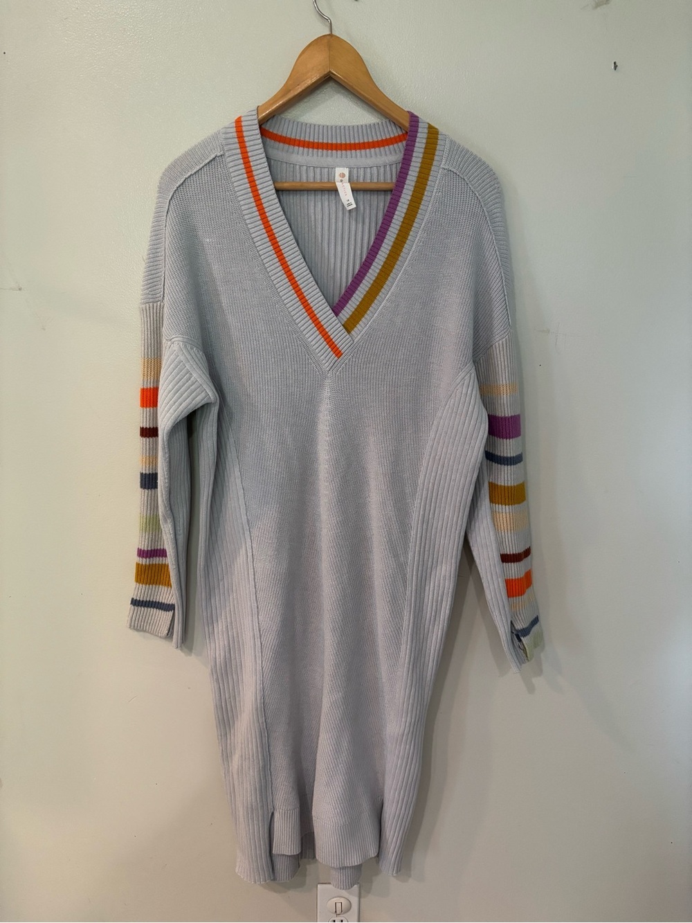 Daily Practice Anthropologie Stripe Sleeve Sweater Dress Women’s Plus Size 1X